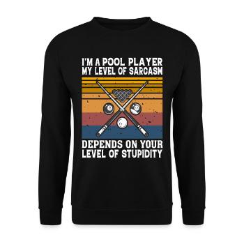 Billard Pool Billard Billardkugel Billardkö 8Ball - Unisex Pullover - Schwarz - Vorne - Alina (178cm) & Michal (187cm)