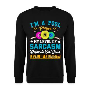 Billard Pool Billard Billardkugel Billardkö 8Ball - Unisex Pullover - Schwarz - Vorne - Alina (178cm) & Michal (187cm)