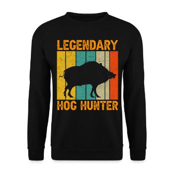 Chasse au sanglier Chasse Chasse Chasse Chasse Gibier Cadeau - Sweat-shirt Unisexe - noir - Devant - Alina (178cm) & Michal (187cm)