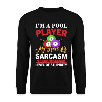 Billard Pool Billard Billardkugel Billardkö 8Ball - Unisex Pullover - Schwarz - Vorne - Alina (178cm) & Michal (187cm)