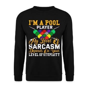 Billard Pool Billard Billardkugel Billardkö 8Ball - Unisex Pullover - Schwarz - Vorne - Alina (178cm) & Michal (187cm)