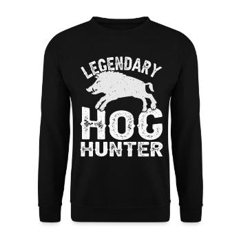 Chasse au sanglier Chasse Chasse Chasse Chasse Gibier Cadeau - Sweat-shirt Unisexe - noir - Devant - Alina (178cm) & Michal (187cm)
