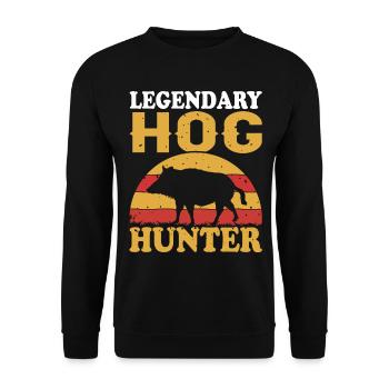 Chasse au sanglier Chasse Chasse Chasse Chasse Gibier Cadeau - Sweat-shirt Unisexe - noir - Devant - Alina (178cm) & Michal (187cm)