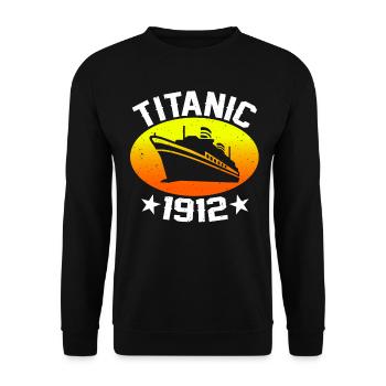 Titanic 1912 Kreuzfahrtschiff - Unisex Pullover - Schwarz - Vorne - Alina (178cm) & Michal (187cm)
