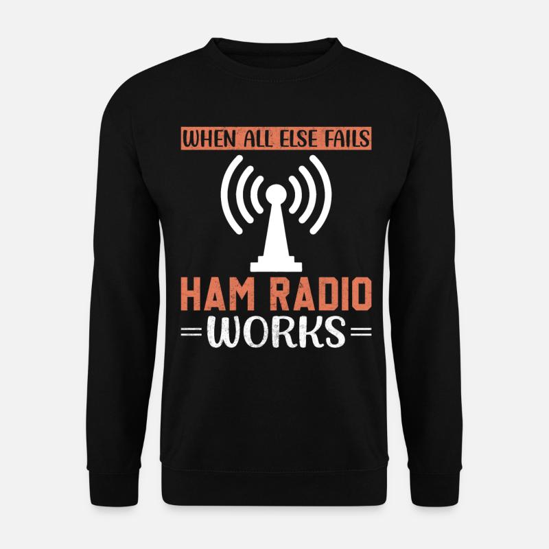 Funk Amateur Funker Funken Radio Hobby Geschenk - Unisex Pullover - Schwarz