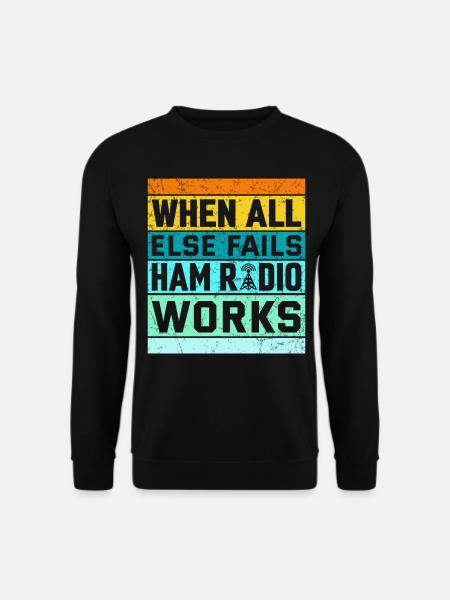Funk Amateur Funker Funken Radio Hobby Geschenk - Unisex Pullover - Schwarz