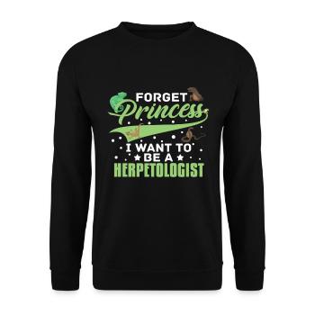 Herpetologist Girls Reptiles Amphibians - Unisex Sweatshirt - black - Front - Alina (178cm) & Michal (187cm)