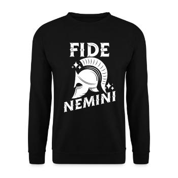 Fide Nemini Latin Language Latin - Unisex Sweatshirt - black - Front - Alina (178cm) & Michal (187cm)
