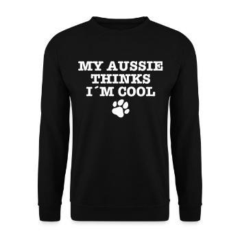 Cadeau de propriétaire de chien de berger australien - Sweat-shirt Unisexe - noir - Devant - Alina (178cm) & Michal (187cm)