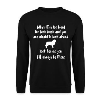Australischer Schäferhund Hundebesitzer Geschenk - Unisex Pullover - Schwarz - Vorne - Alina (178cm) & Michal (187cm)