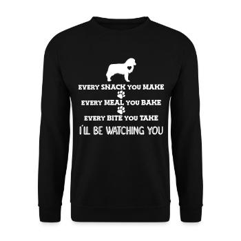 Australischer Schäferhund Hundebesitzer Geschenk - Unisex Pullover - Schwarz - Vorne - Alina (178cm) & Michal (187cm)