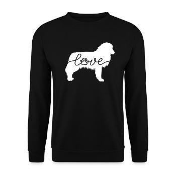 Australischer Schäferhund Hundebesitzer Geschenk - Unisex Pullover - Schwarz - Vorne - Alina (178cm) & Michal (187cm)