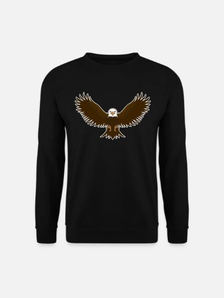 Greifvogel Tier Adler Motiv mit Vogelmotiv - Unisex Pullover - Schwarz