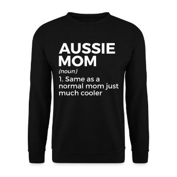 Australischer Schäferhund Hundebesitzer Geschenk - Unisex Pullover - Schwarz - Vorne - Alina (178cm) & Michal (187cm)