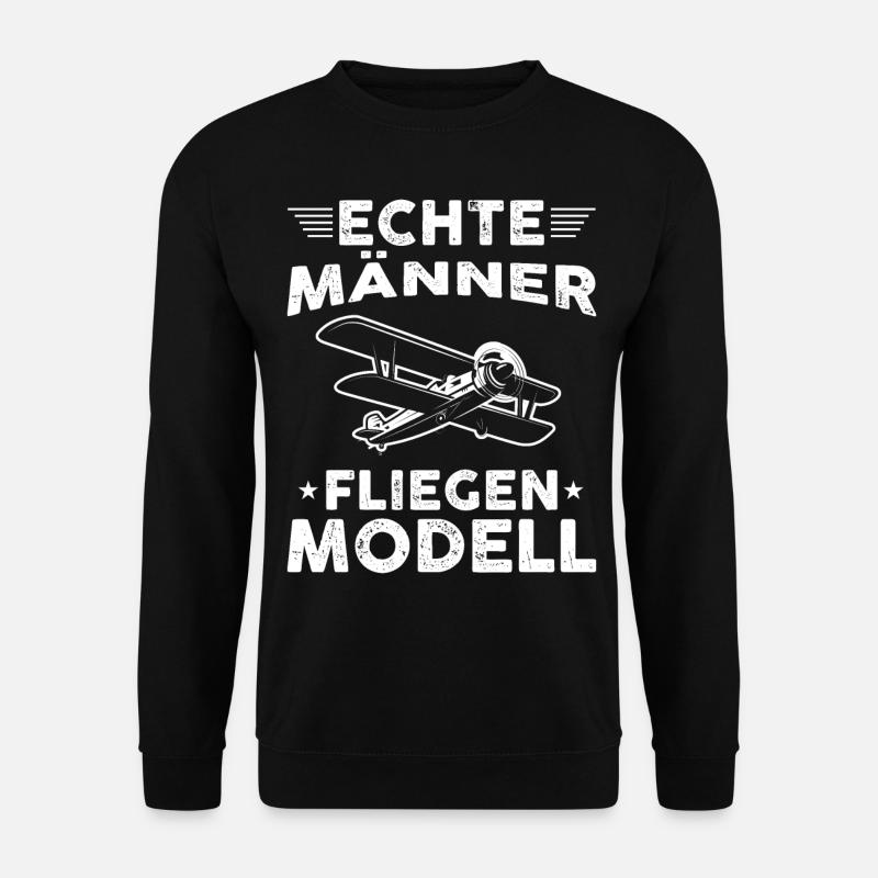 Modellfliegen | Männer Geschenkidee Modellflug - Unisex Pullover - Schwarz