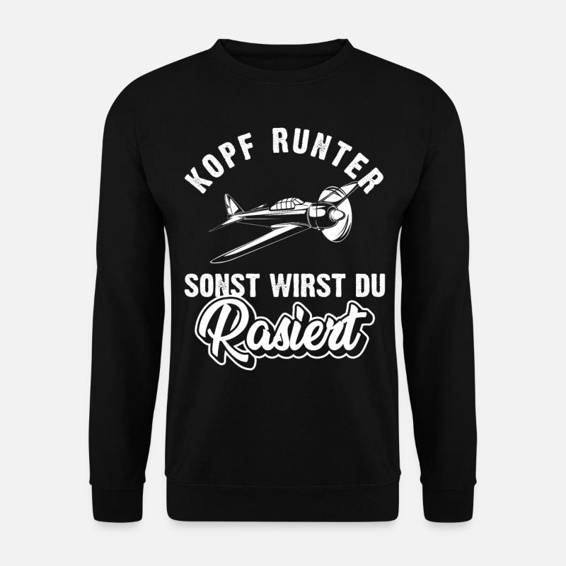 Modellfliegen Modellflug Spruch - Unisex Pullover - Schwarz