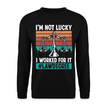 Law School Graduate Funny Law Degree Future Lawyer - Unisex Sweatshirt - black - Front - Alina (178cm) & Michal (187cm)