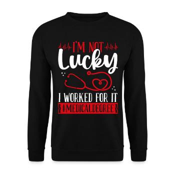 Medical School Graduation Medical Student Graduate - Unisex Pullover - Schwarz - Vorne - Alina (178cm) & Michal (187cm)