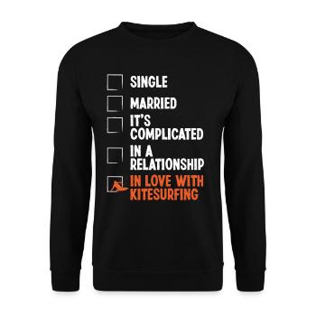 Kitesurfing Relationship Status Kiteboarder Kite - Unisex Pullover - Schwarz - Vorne - Alina (178cm) & Michal (187cm)