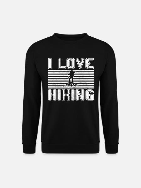 I love hiking - Unisex Sweatshirt - black