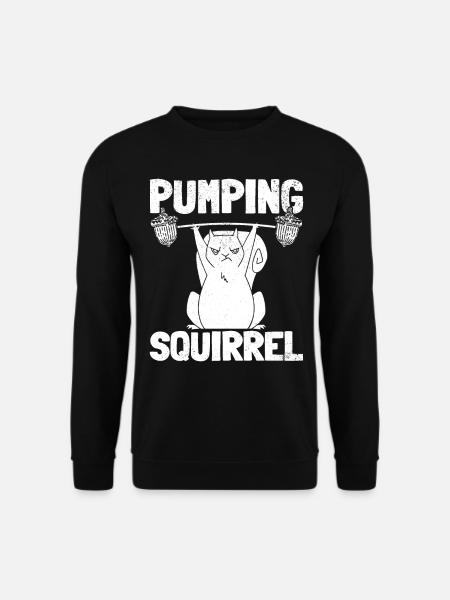 Pumping Squirrel Powerlifting Squirrel - Unisex Sweatshirt - black