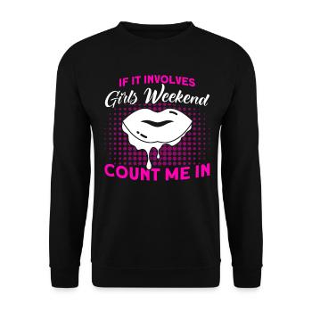 Maid of Honor Girls Evening Party Ladies Gift - Unisex Sweatshirt - black - Front - Alina (178cm) & Michal (187cm)