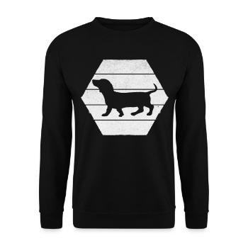 Teckel Amoureux des chiens Teckel Propriétaire de teckel Amoureux des chiens - Sweat-shirt Unisexe - noir - Devant - Alina (178cm) & Michal (187cm)