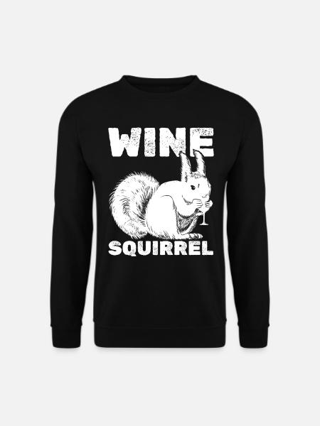 Squirrel Wine Squirrel - Unisex Sweatshirt - black