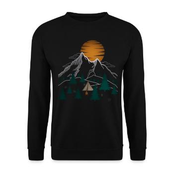 Camping in the mountains - Unisex Sweatshirt - black - Front - Alina (178cm) & Michal (187cm)