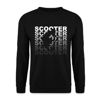 Stunt Scooter Trick Scooter Skatehalle - Unisex Pullover - Schwarz - Vorne - Alina (178cm) & Michal (187cm)