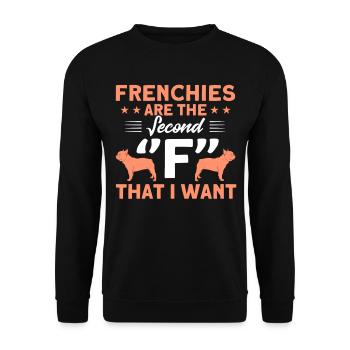 Frenchie Bulldog French Bulldog Gift - Unisex Sweatshirt - black - Front - Alina (178cm) & Michal (187cm)