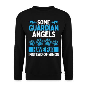 Service Dog Owner Guardian Angle Service Dog - Unisex Pullover - Schwarz - Vorne - Alina (178cm) & Michal (187cm)