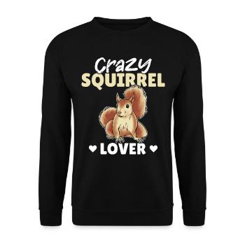Squirrel Season Cute Squirrel Crazy Squirrel - Unisex Sweatshirt - black - Front - Alina (178cm) & Michal (187cm)
