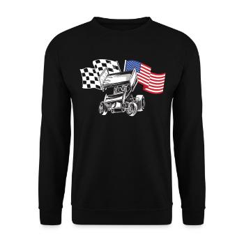 Sprint Car Racing Dicton - Sweat-shirt Unisexe - noir - Devant - Alina (178cm) & Michal (187cm)