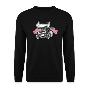 Sprint Car Racing Dicton - Sweat-shirt Unisexe - noir - Devant - Alina (178cm) & Michal (187cm)