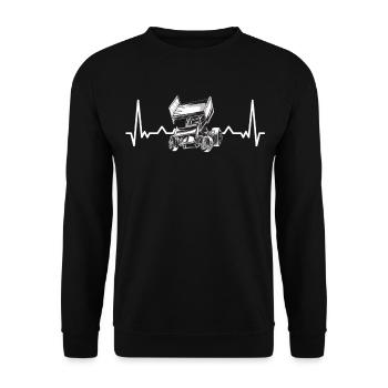 Sprint Car Racing Dicton - Sweat-shirt Unisexe - noir - Devant - Alina (178cm) & Michal (187cm)