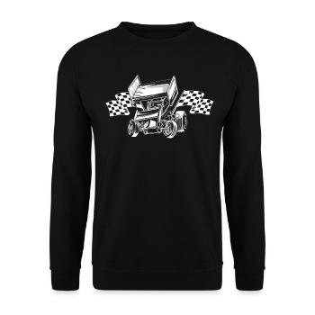 Sprint Car Racing Dicton - Sweat-shirt Unisexe - noir - Devant - Alina (178cm) & Michal (187cm)