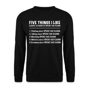 Sprint Car Racing Saying - Unisex Sweatshirt - black - Front - Alina (178cm) & Michal (187cm)