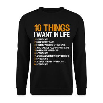 Sprint Car Racing Saying - Unisex Sweatshirt - black - Front - Alina (178cm) & Michal (187cm)