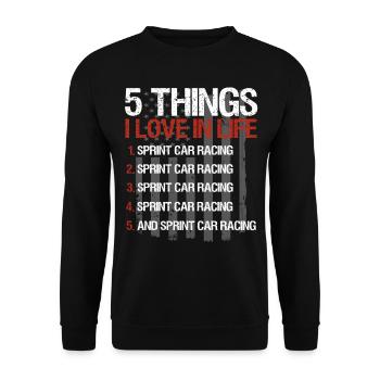 Sprint Car Racing Saying - Unisex Sweatshirt - black - Front - Alina (178cm) & Michal (187cm)
