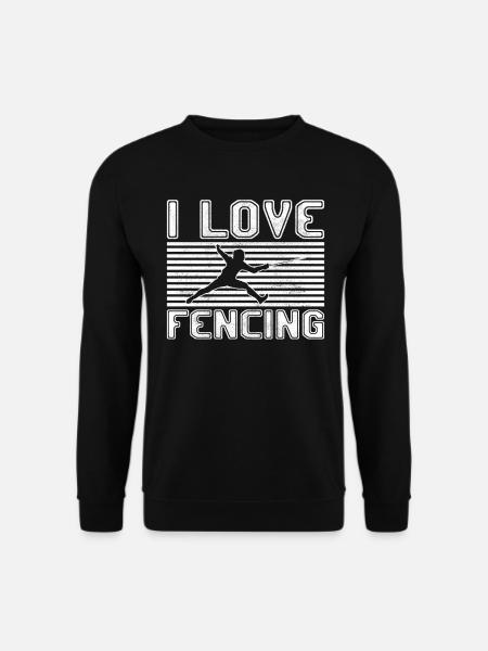 I love fencing - Unisex Pullover - Schwarz