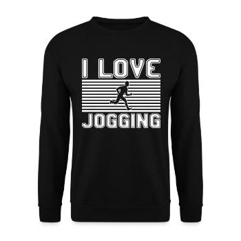 J’adore faire du jogging - Sweat-shirt Unisexe - noir - Devant - Alina (178cm) & Michal (187cm)