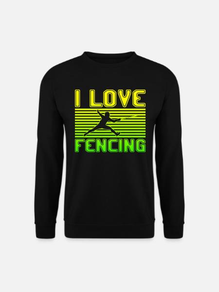 I love fencing - Unisex Pullover - Schwarz