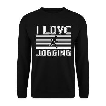 J’adore faire du jogging - Sweat-shirt Unisexe - noir - Devant - Alina (178cm) & Michal (187cm)