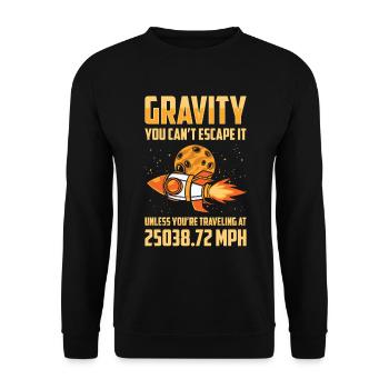 Rocket Science Scientist Gravity Sie können der - Unisex Pullover - Schwarz - Vorne - Alina (178cm) & Michal (187cm)