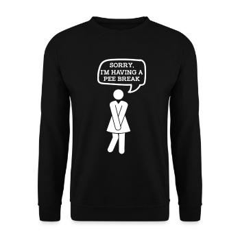 Annonce de grossesse drôle J’ai un - Sweat-shirt Unisexe - noir - Devant - Alina (178cm) & Michal (187cm)
