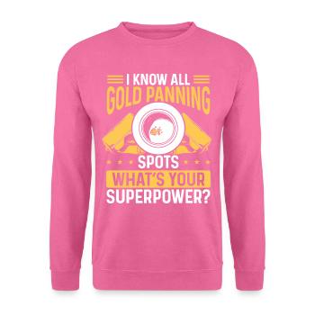 Gold Panning Prospector Gold Mining Gold Panner - Unisex Pullover - Pink - Vorne