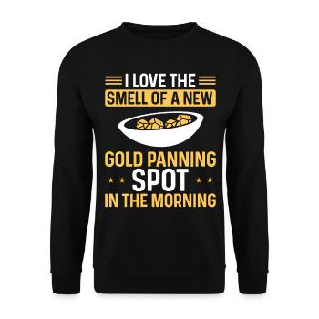 Panning Spot Prospector Panner Gold Mining Miner - Unisex Pullover - Schwarz - Vorne - Alina (178cm) & Michal (187cm)