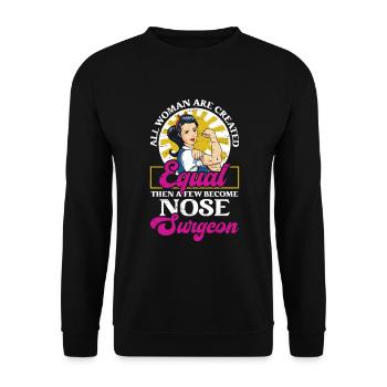 Chirurgien du nez Filles Rhinoplastie Cosmétiques - Sweat-shirt Unisexe - noir - Devant - Alina (178cm) & Michal (187cm)
