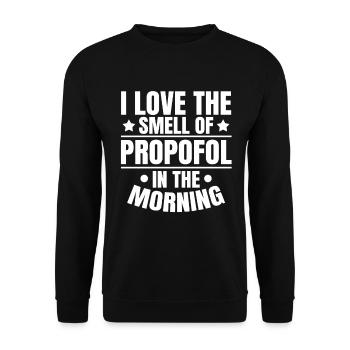 Odeur de propofol Anesthésiste Anesthésie - Sweat-shirt Unisexe - noir - Devant - Alina (178cm) & Michal (187cm)